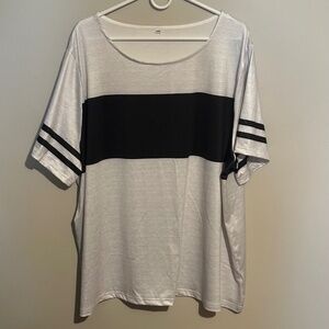 4XL White and Black women's shirt